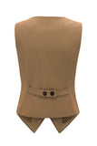 Pocketed Button Up Vest