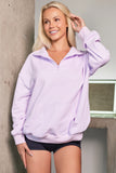 Quarter Zip Dropped Shoulder Sweatshirt