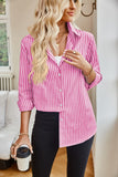Striped Button Up Long Sleeve Shirt