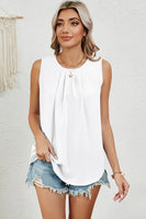 Ruched Round Neck Tank