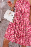 Printed Mock Neck Sleeveless Dress