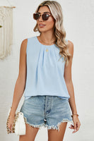 Ruched Round Neck Tank