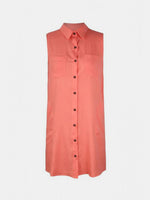 Snap Down Sleeveless Mini Dress