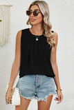 Ruched Round Neck Tank