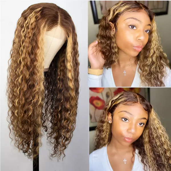 Lace front| Human Hair | DEEP CURLY 360 degree lace wig.