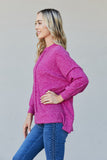 Zenana Quiet Nights Full Size Brushed Melange Sweater