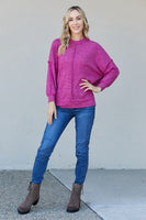 Zenana Quiet Nights Full Size Brushed Melange Sweater