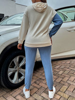 Two-Tone Side Zipper Hoodie and Joggers Set
