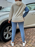 Two-Tone Side Zipper Hoodie and Joggers Set