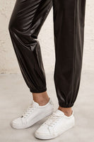 PU Leather Jogger | Elastic Waist PU Leather Joggers