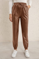 PU Leather Jogger | Elastic Waist PU Leather Joggers