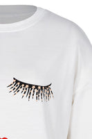 Graphic Dropped Shoulder Round Neck Sweatshirt
