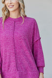 Zenana Quiet Nights Full Size Brushed Melange Sweater