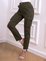 Straight Leg Cargo Pants with Pockets