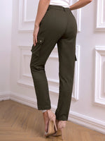 Straight Leg Cargo Pants with Pockets