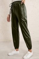 PU Leather Jogger | Elastic Waist PU Leather Joggers