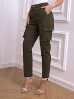 Straight Leg Cargo Pants with Pockets