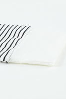 Camouflage and Stripe Print Raglan Top
