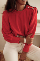 Round Neck Short Sleeve Sweatshirt