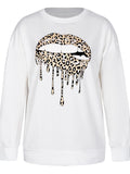 Graphic Dropped Shoulder Round Neck Sweatshirt