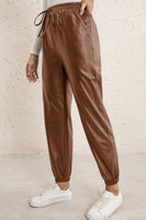 PU Leather Jogger | Elastic Waist PU Leather Joggers