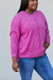 Zenana Quiet Nights Full Size Brushed Melange Sweater