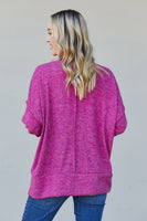 Zenana Quiet Nights Full Size Brushed Melange Sweater