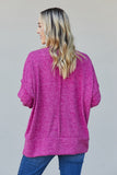 Zenana Quiet Nights Full Size Brushed Melange Sweater