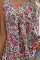 Printed Slit Scoop Neck Tank