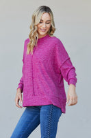 Zenana Quiet Nights Full Size Brushed Melange Sweater