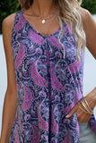 Printed Slit Scoop Neck Tank