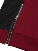 Two-Tone Side Zipper Hoodie and Joggers Set