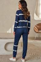 Striped Long Sleeve Top and Joggers Lounge Set