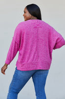 Zenana Quiet Nights Full Size Brushed Melange Sweater